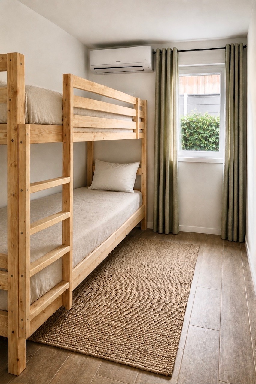 Chambre cabine rénovée dans chalet
