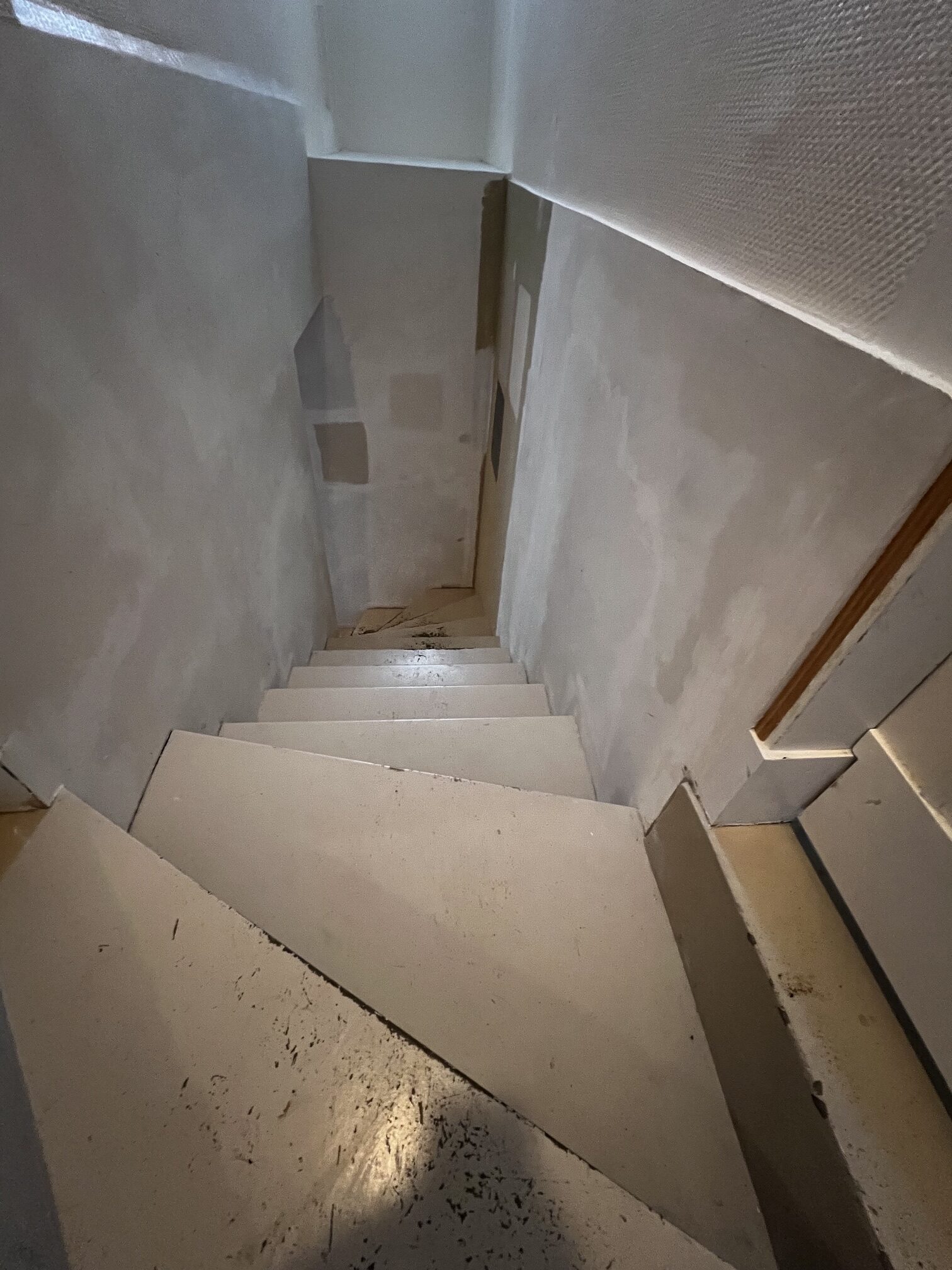 Escalier béton en cours de rénovation